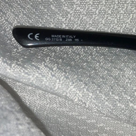 Gucci HorseBit Shiny Black/Gray & Silver Sunglasses - Picture 5 of 16